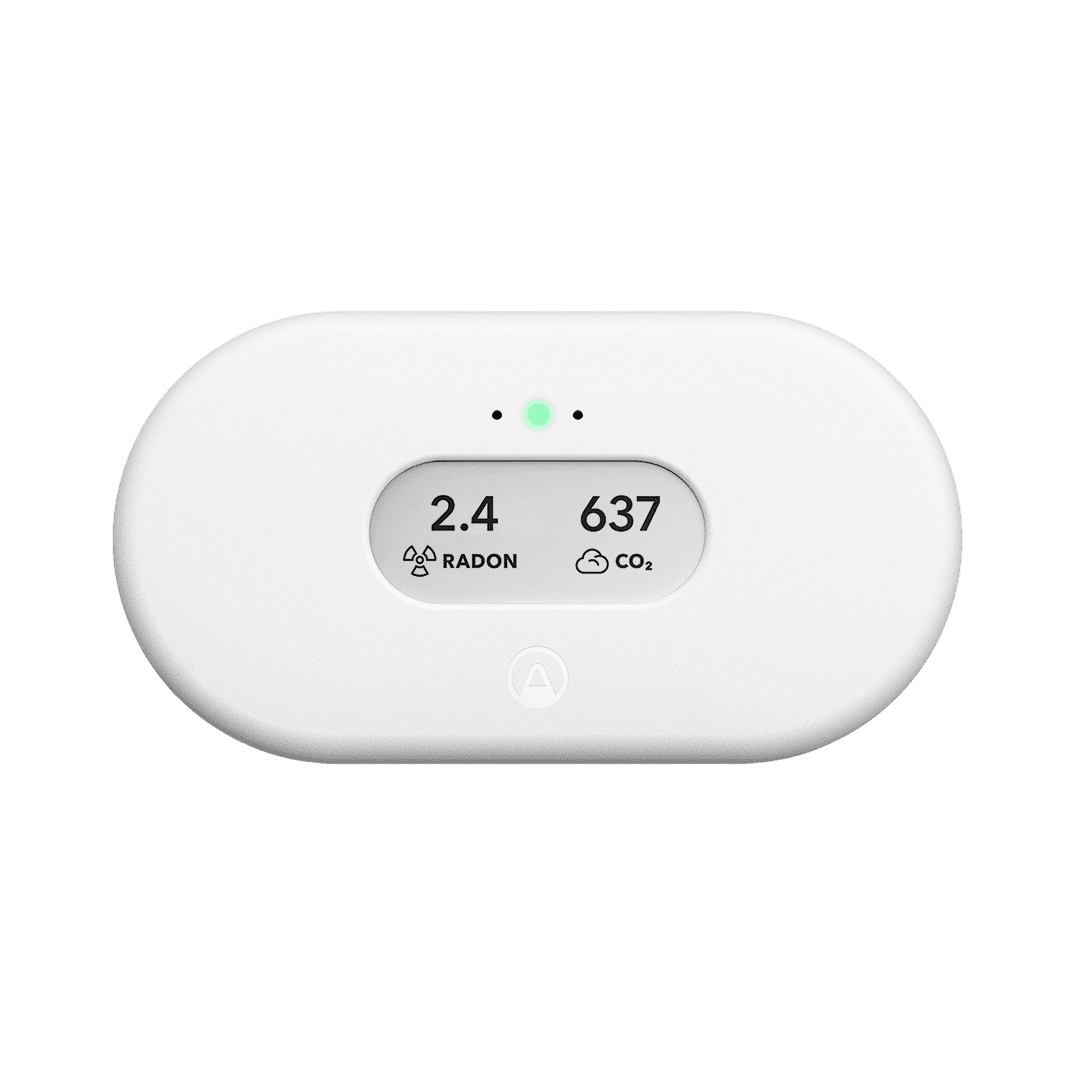 Airthings View Plus air quality monitor front view