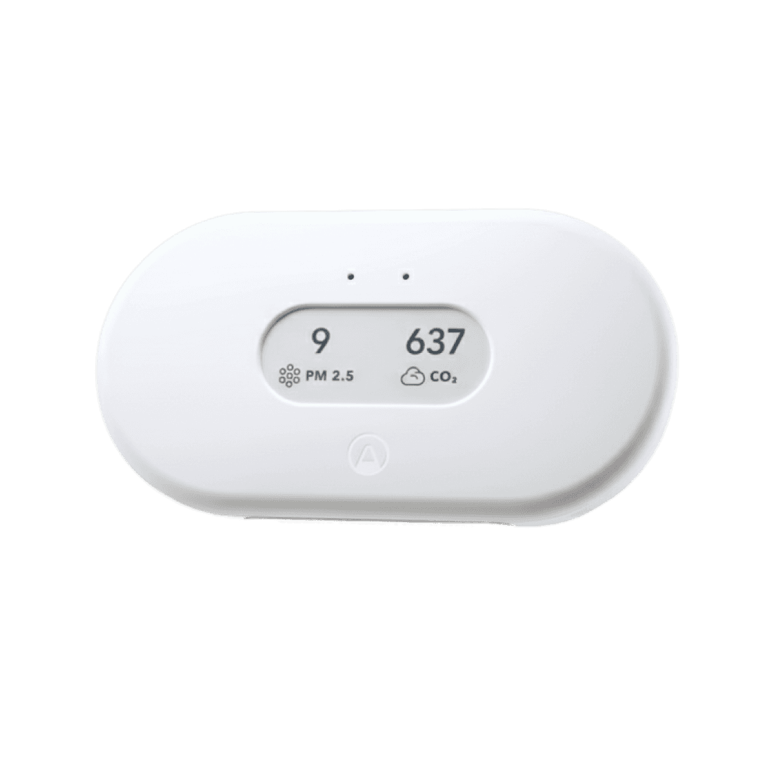 Airthings View Plus displaying air quality metrics