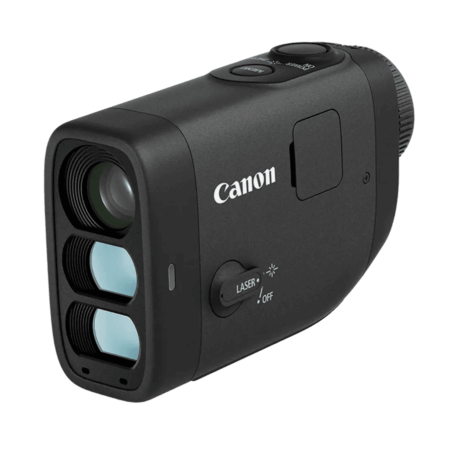 Canon PowerShot Golf rangefinder in use on golf course