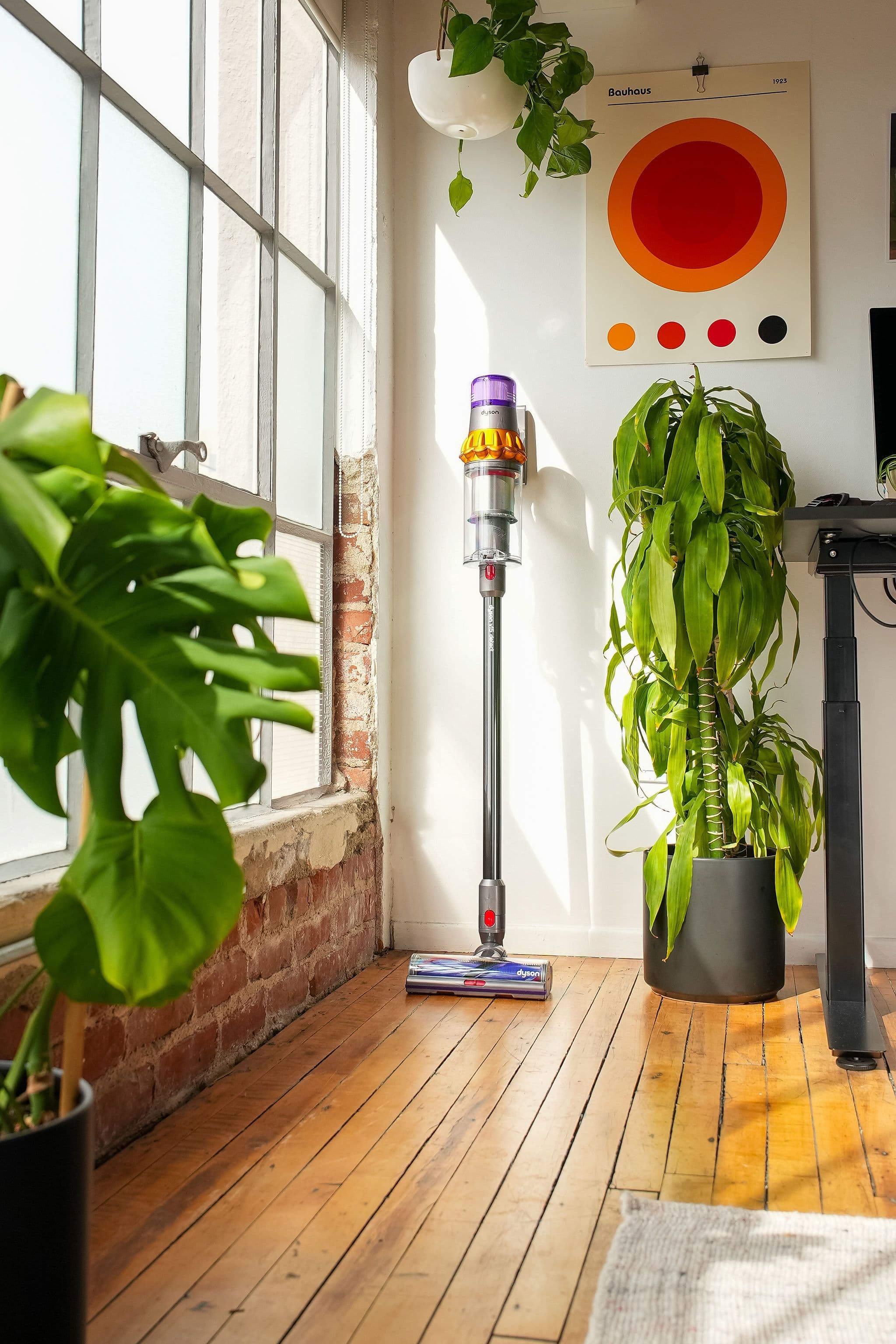 Dyson V15 against wall
