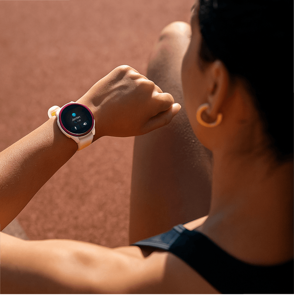 Garmin Forerunner 165 in action