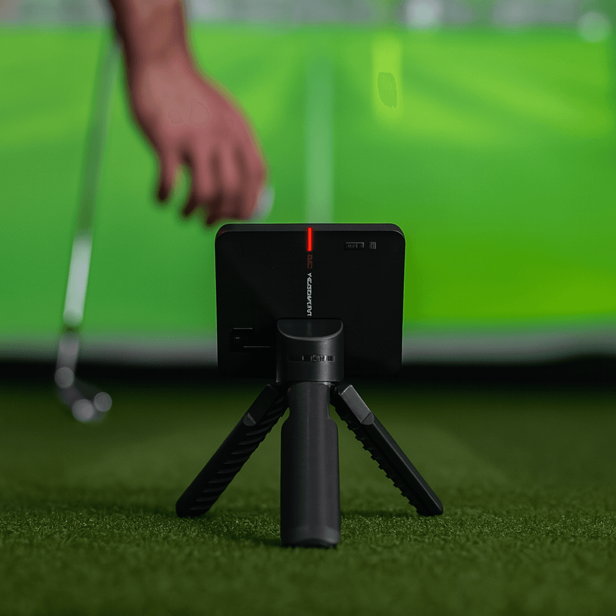Garmin Approach Launch Monitor in use on driving range