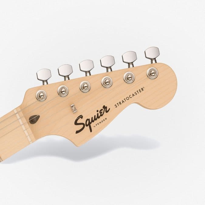New player practicing on a Squier Sonic Stratocaster