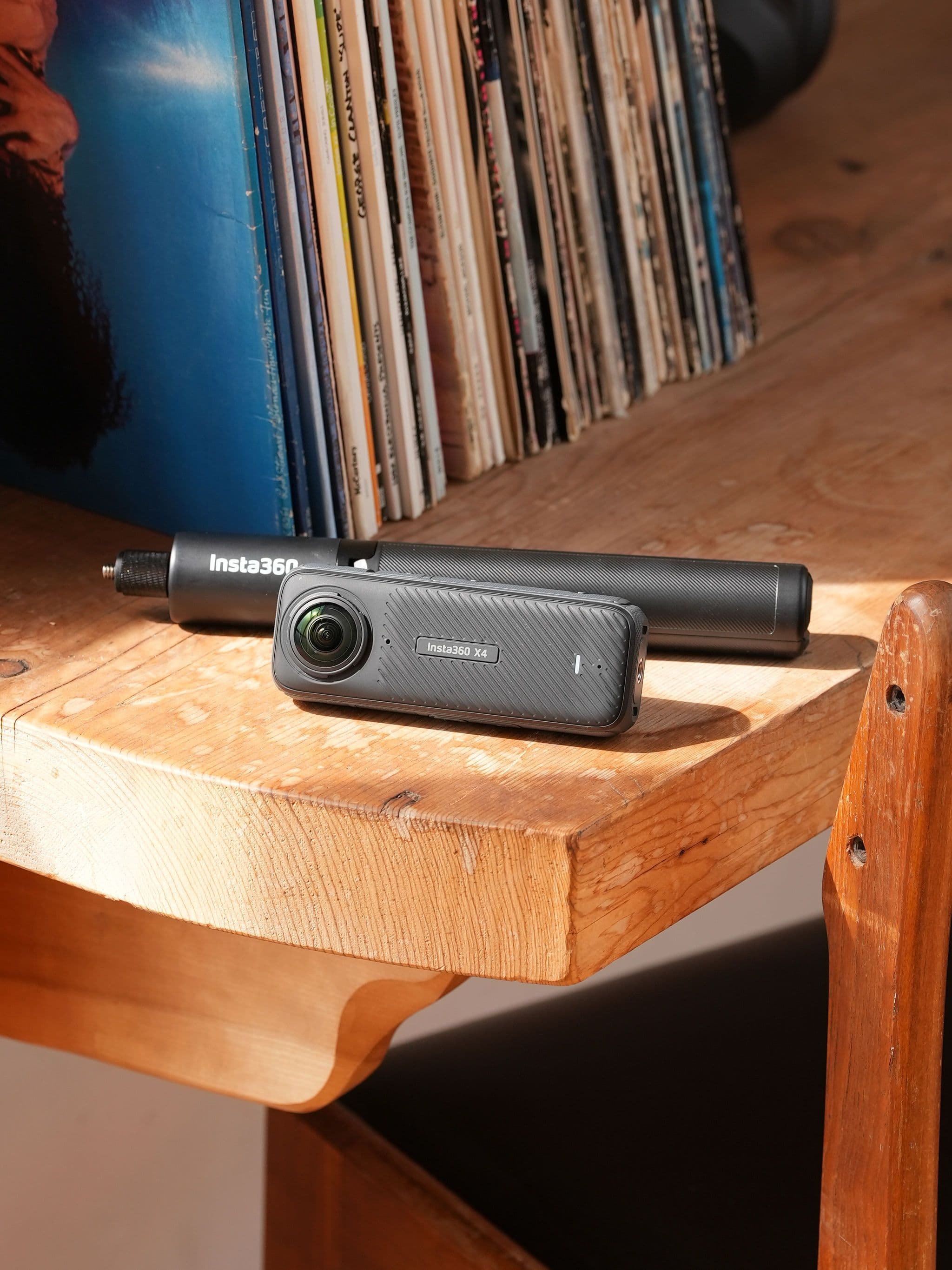 Insta360 X4 on shelf
