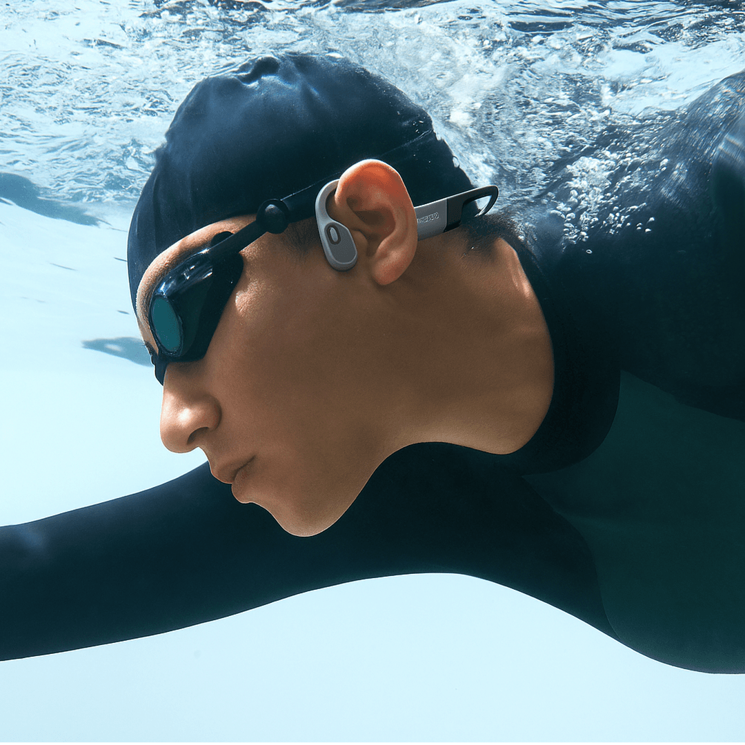 Shokz OpenSwim Pro poolside lifestyle