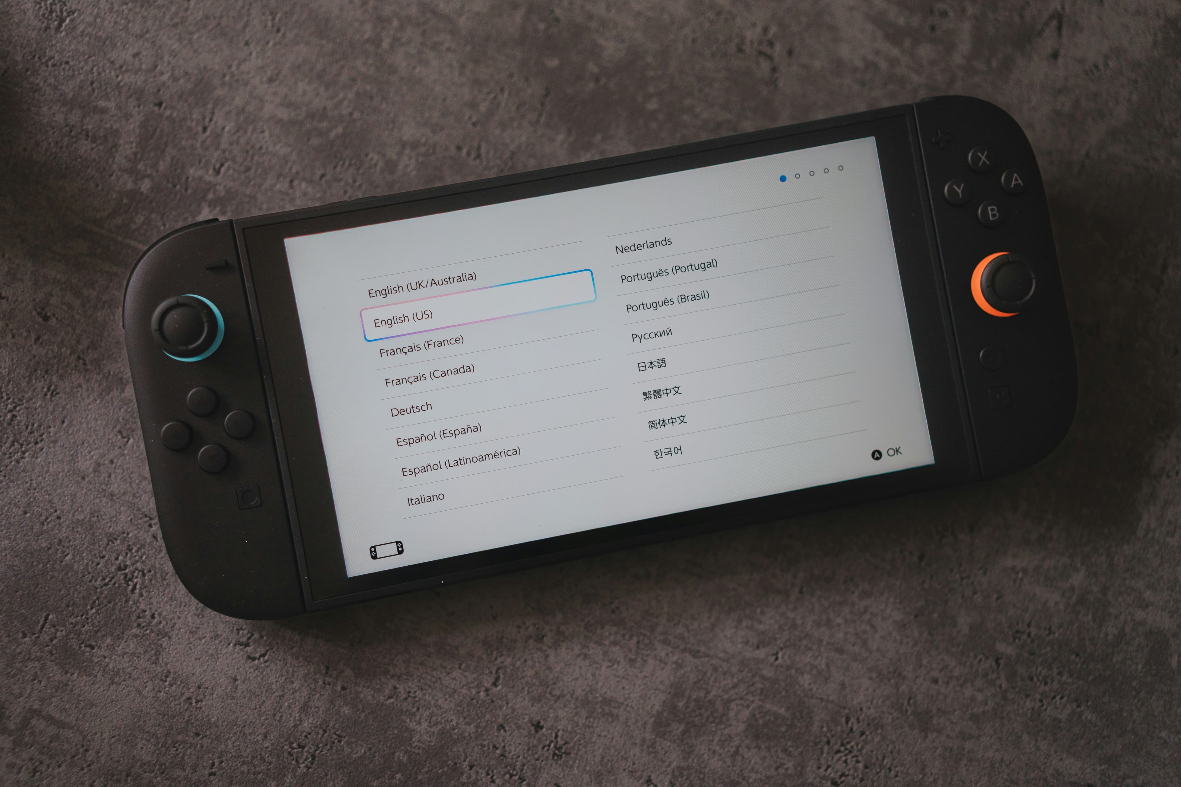Nintendo Switch 2 on setup screen