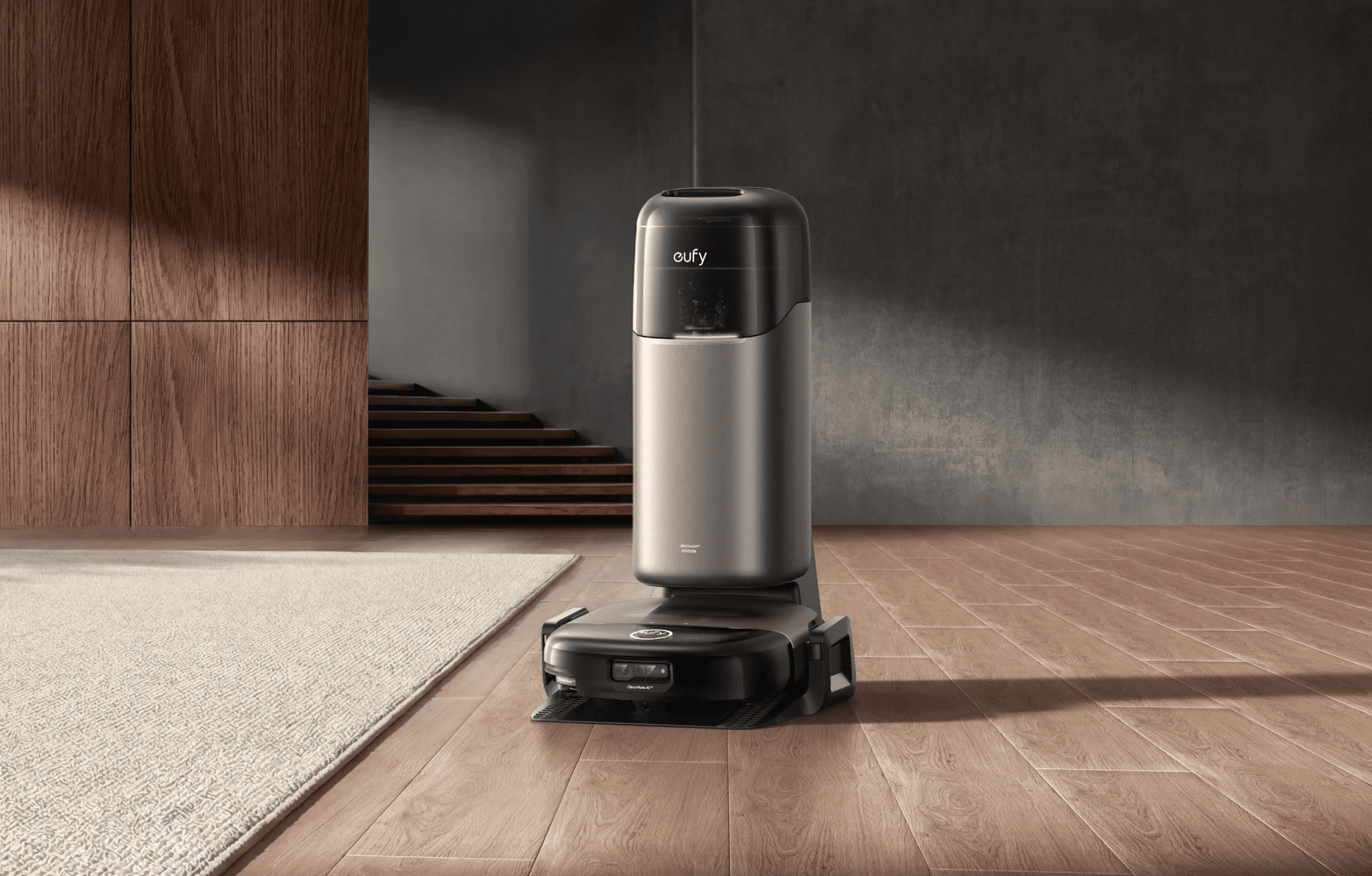 A eufy robot vacuum and cleaning station